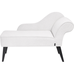 BIARRITZ - Chaise longue - Wit - Rechtszijdig - Polyester