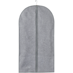 Beschermhoes voor kleding in grijze linnenlook stof - H100 cm