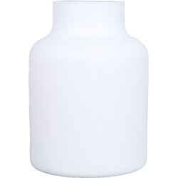 Bloemenvaas - mat wit glas - H20 x D15 cm - Vazen