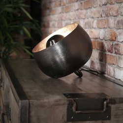 Industriële tafellamp Benny zwart  Ø 28 cm