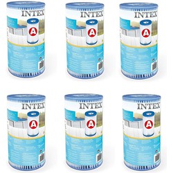 Intex 29000 Filter Cartridge Type A 6 Stuks voor Zwembad 244/305/366 cm