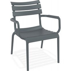 Tuinstoel met armleuningen AROMA 68x70x76 cm Grijs
