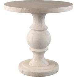PTMD Bijzettafel Muza - 56x56x56 cm - Magnesium - Creme