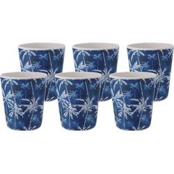 Excellent Houseware drinkbeker - 6x - kunststof/melamine - met print - 9 x 11 cm - 440 ml - Drinkbekers
