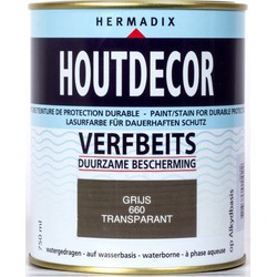 Houtdecor 660 transparant grijs 750 ml