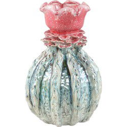 PTMD Vaas Tegain - 21x21x33 cm - Keramiek - Petrol