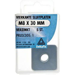 Sluitplaat vk m8x30mm verz 5st