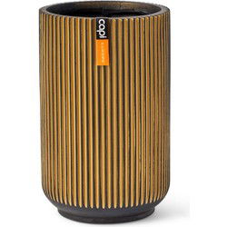 Vaas hoog Groove H26.5 cm zwart goud