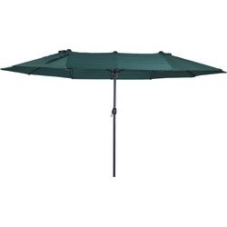 4goodz Duo-parasol 460x270 cm - brede XL Parasol - Groen