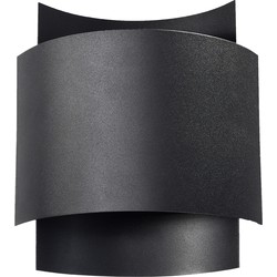 Industriële wandlamp Lindberg Zwart