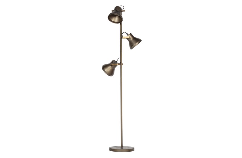 BePureHome Triplet Staande Lamp - Metaal - Antique Brass - 165x45x45 - 