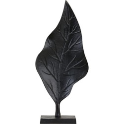 D - Light & Living - Ornament LEAF - 14.5x8x50cm - Zwart