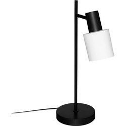 Atmosphera Tafellamp/bureaulampje Athena - metaal - zwart - H45 cm - Leeslampje - Bureaulampen