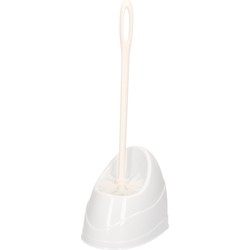Witte toiletborstels/wc-borstels met houder kunststof 45 cm - Toiletborstels