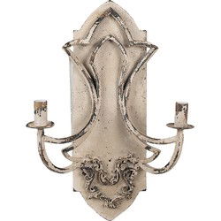 Clayre & Eef Wandlamp 41x17x60 cm Beige IJzer Muurlamp