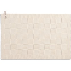 Knit Factory Gebreide Placemat - Onderlegger Uni - Ecru - 50x30 cm