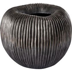 PTMD Bloempot Russel - 40x40x34 cm - Aluminium - Zilver