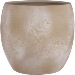 Mica Decorations Lester Ronde Pot - H35 x Ø38 cm - Terracotta - Crème