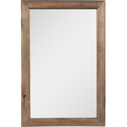 Clayre & Eef Spiegel  38x58 cm Bruin Hout Glas Rechthoek Wandspiegel