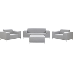 ROVIGO - Loungeset voor 5 - Lichtgrijs - Polyester