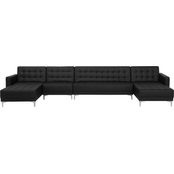 Beliani ABERDEEN - Modulaire Sofa-Zwart-Kunstleer