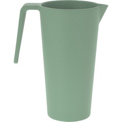 Schenkkan/waterkan - groen - 1500 ML - melamine - D10 x H21 cm - Schenkkannen