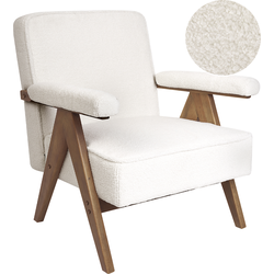 Beliani EVJE - Fauteuil-Wit-Bouclé