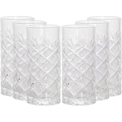 Set van 18 waterglazen/longdrinkglazen transparant 250 ml - Longdrinkglazen