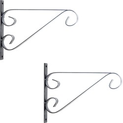 2x Metalen muurhaken voor hangpotten 27 x 19 cm - Plantenbakhaken