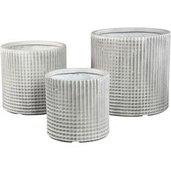 PTMD Paizlie White Round Magnesium Pot Line Pattern SV3