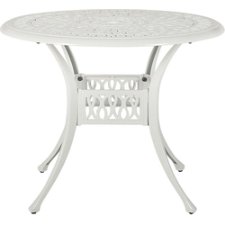 Beliani ANCONA - Ronde tafel-Wit-Aluminium