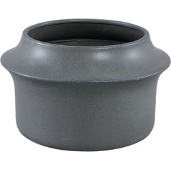 PTMD Vivaldi Grey ceramic pot round low