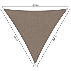 Shadow Comfort waterafstotend driehoek 4x4x4m Stonegrey