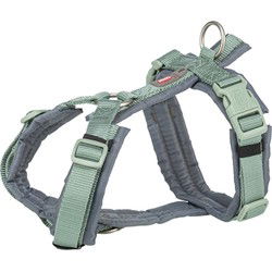 TRIXIE HONDENTUIG PREMIUM TREKKING SALIE GROEN / GRAFIET GRIJS 62-74X2,5 CM