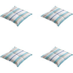 Madison -  Zitkussen Righe azure - Ca. 50x50 cm - Set van 4