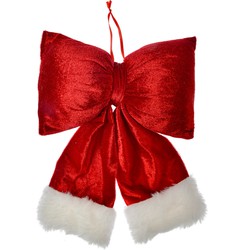 Clayre & Eef Kersthanger Strik 22x26 cm Rood Synthetisch