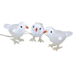 LED acryl figuren vogeltjes 3x 15 cm - kerstverlichting figuur