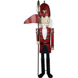 Clayre & Eef Kerstdecoratie Notenkraker Rood Metaal