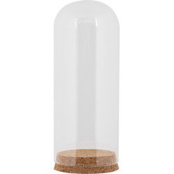 Clayre & Eef Glazen Stolp Ø 8x20 cm Transparant Glas