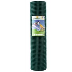 Gelast gaas geplastificeerd groen mazen 1.3 x 1.3 cm - Giardino