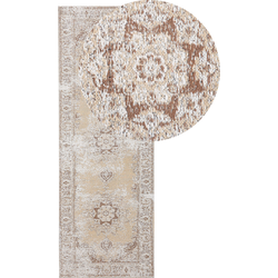 ALMUS - Laagpolig vloerkleed - Beige - 60 x 180 cm - Katoen