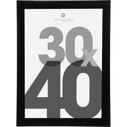 Atmosphera fotolijst - zwart - kunststof/glas - 30 x 40 cm - Fotolijsten