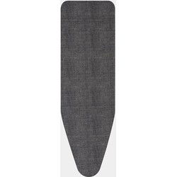 Strijkplankhoes B, 124x38 cm, 2mm schuim - Denim Black