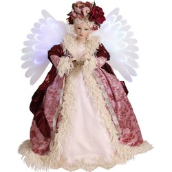 House of Seasons Engel Kerstmis Figuur - 23x65x49 cm - Roze