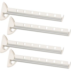 Set van 4x stuks inklapbare kledinghaak voor 7 kledinghangers 31 cm - Kledinghangers