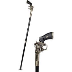 AN ALUMINIUM WALKING STICK