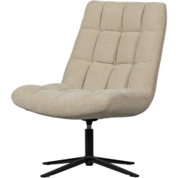 WOOOD Job Draaifauteuil - Bouclé - Zand - 101x70x85