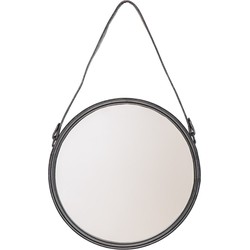 HV Round Mirror Metal - Black - 30cm