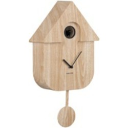 Wandklok Modern Cuckoo - Naturel - 8.5x21.5x41cm