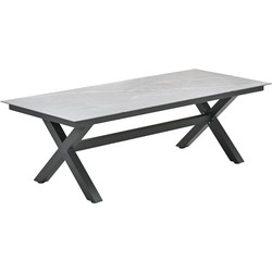 Marbella tafel - 240x100 cm - carbon black - Centostone sicilian grey